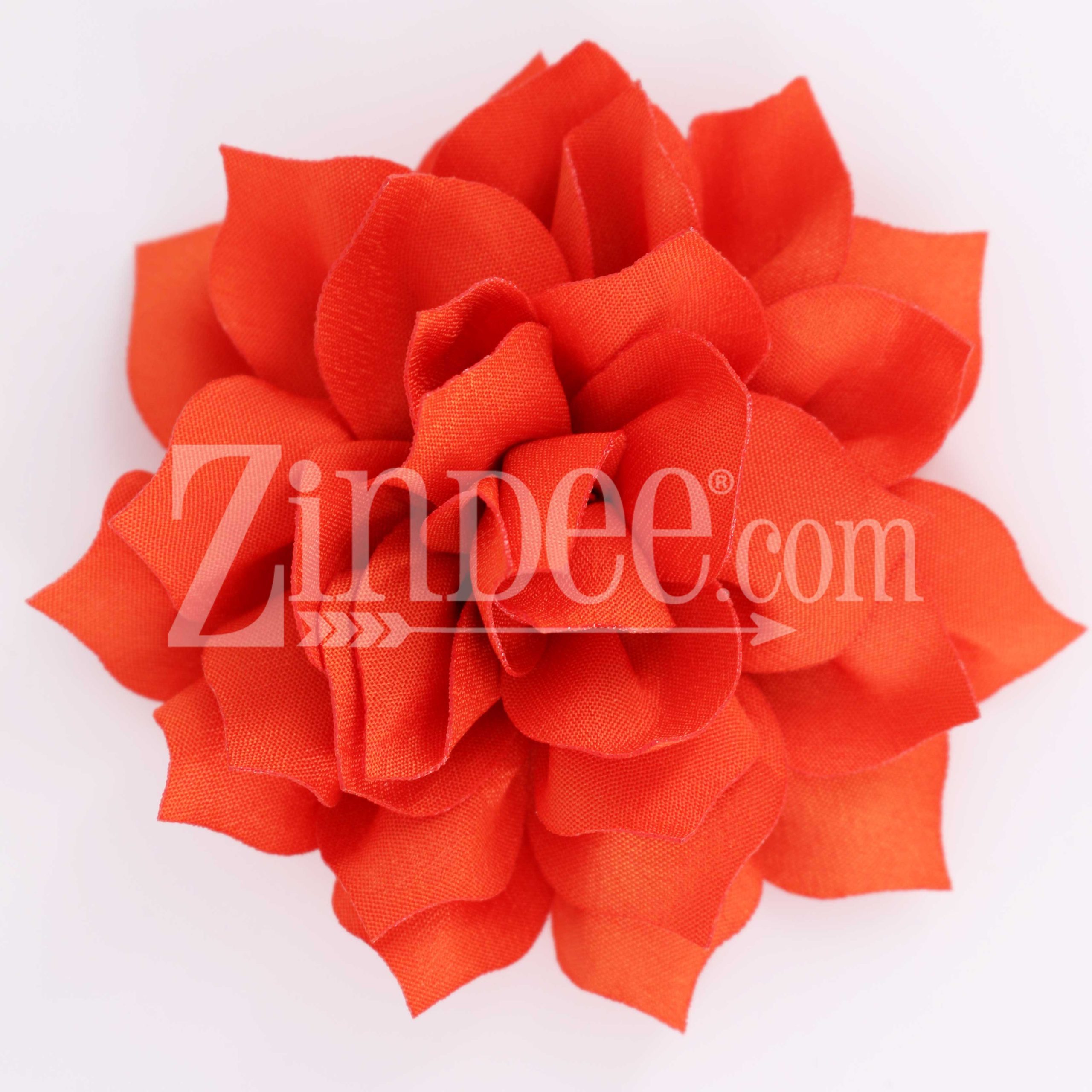 Orange Fabric Flower (3.5")