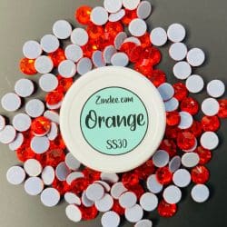 Orange Hotfix Rhinestone ss30 (machine cut) 100+ stones