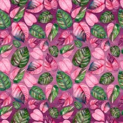 Painted Tropical Leaves Purple seamless (digital paper)