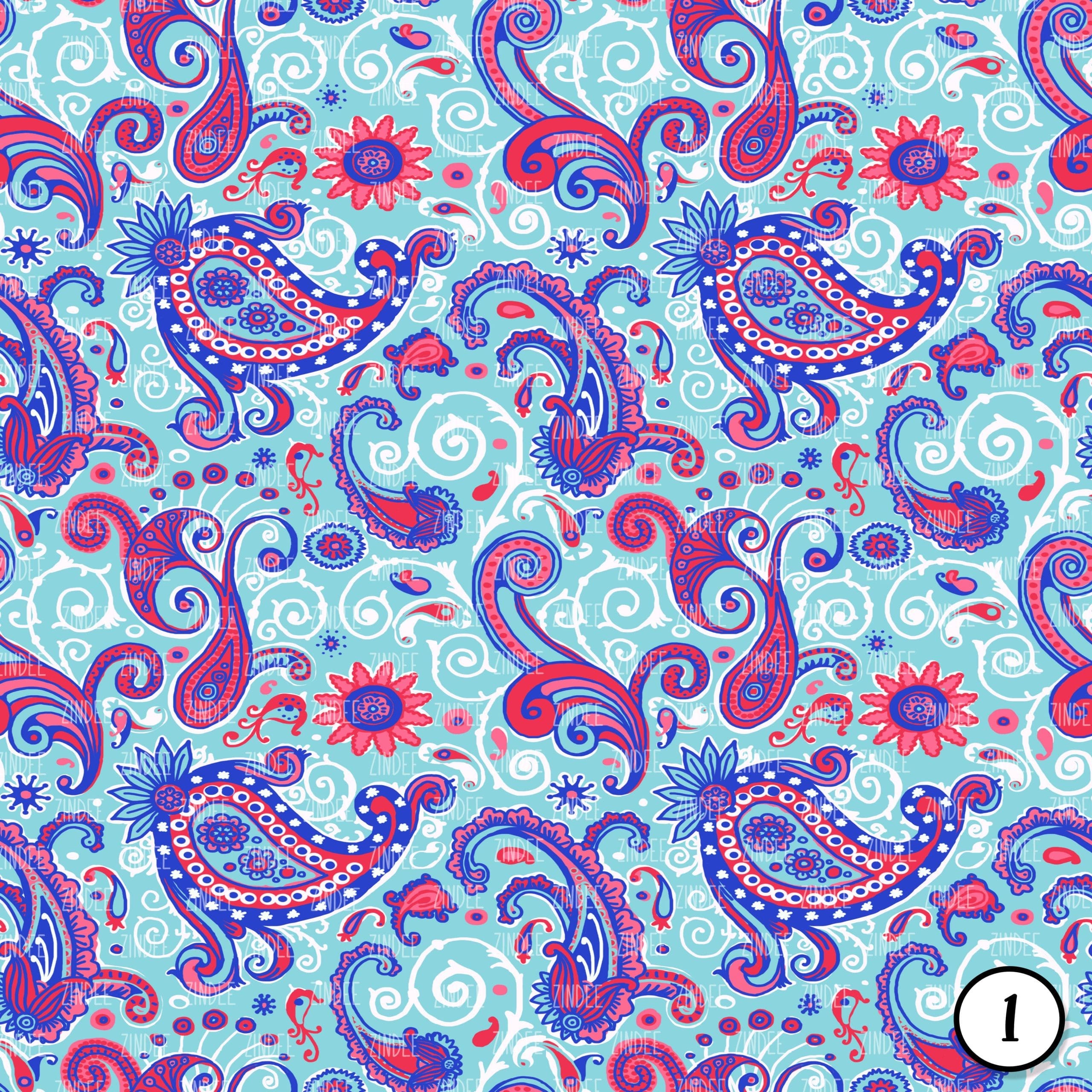 Alternative view of Paisley Print Version 2 (vinyl)