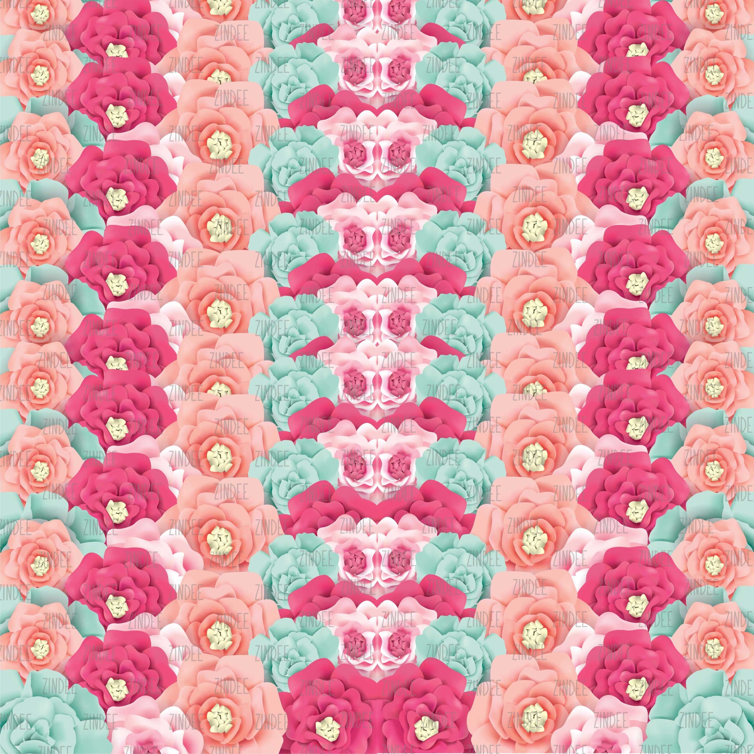 Paper Flowers (digital paper)