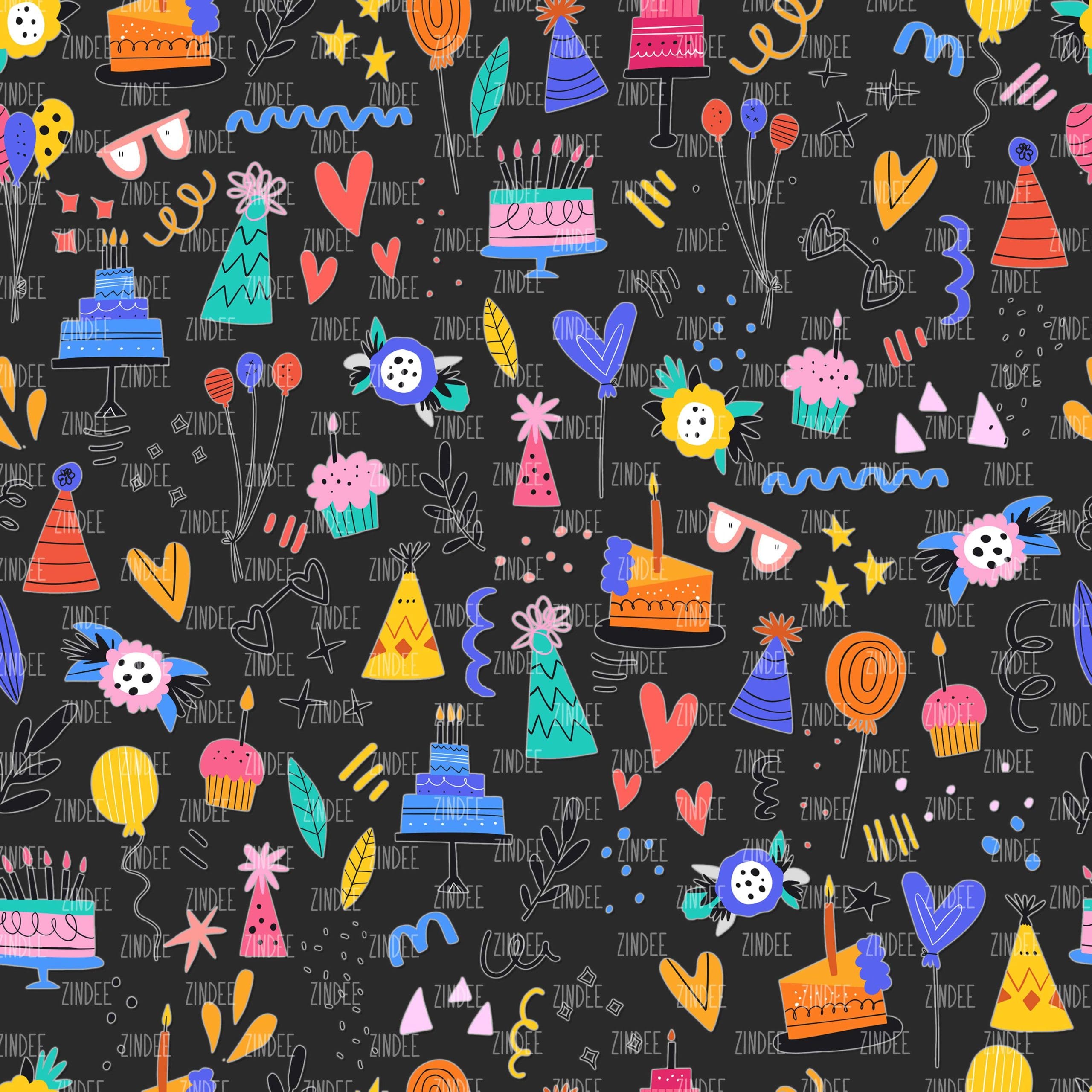 Party Time Black seamless (vinyl)