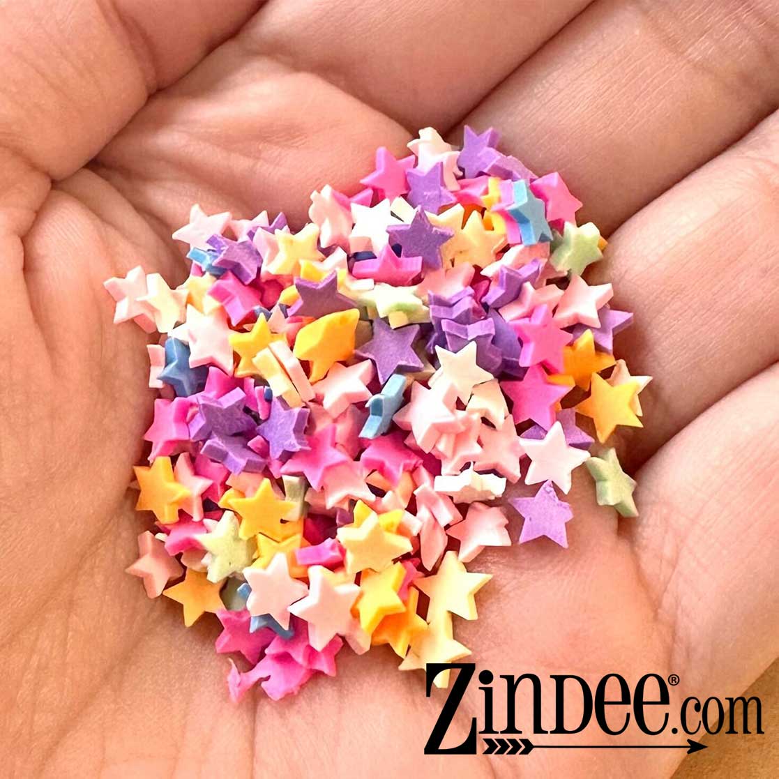 Alternative view of Pastel Stars Polymer Clay