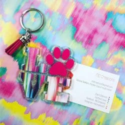 Love Paw Print – Acrylic Keychain Blank (3") | Optional Sticker or UV DTF - Image 9