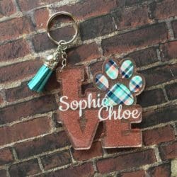 Love Paw Print – Acrylic Keychain Blank (3") | Optional Sticker or UV DTF - Image 7