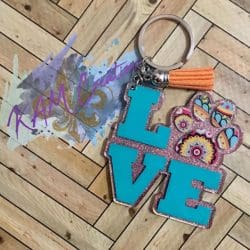 Love Paw Print – Acrylic Keychain Blank (3") | Optional Sticker or UV DTF - Image 8
