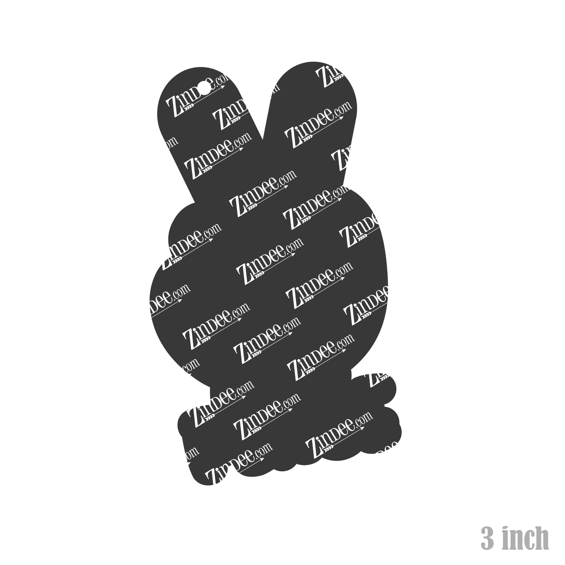 Alternative view of Peace Hand Acrylic Blank- Sticker- UV DTF (3 inch)