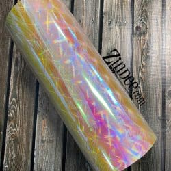 Peach Yellow Rhombus Holographic Adhesive