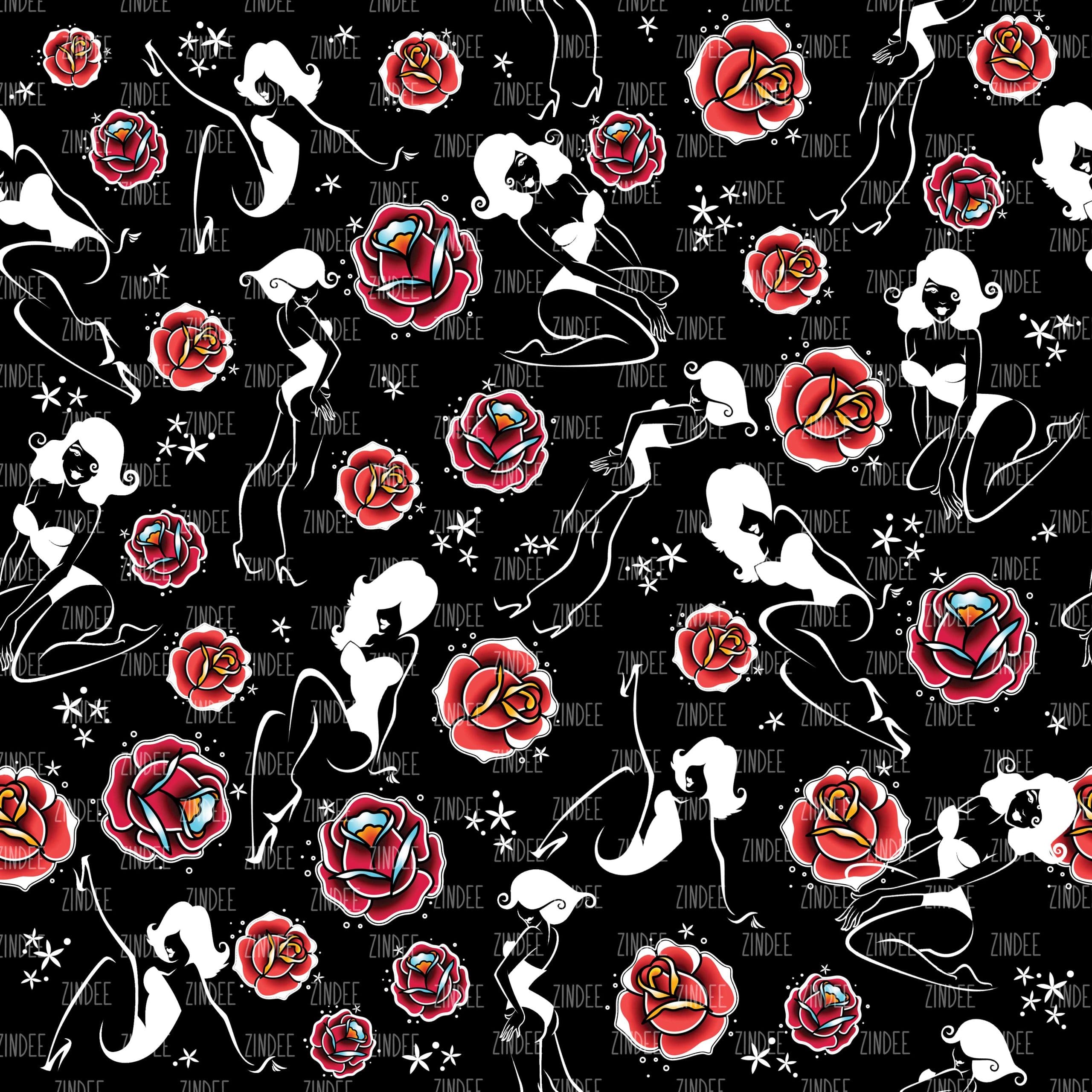 Pin Up Girls seamless (digital paper)