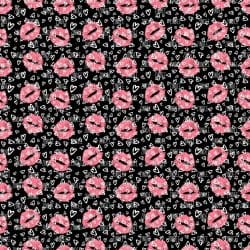 Pink Black Kisses seamless (vinyl)