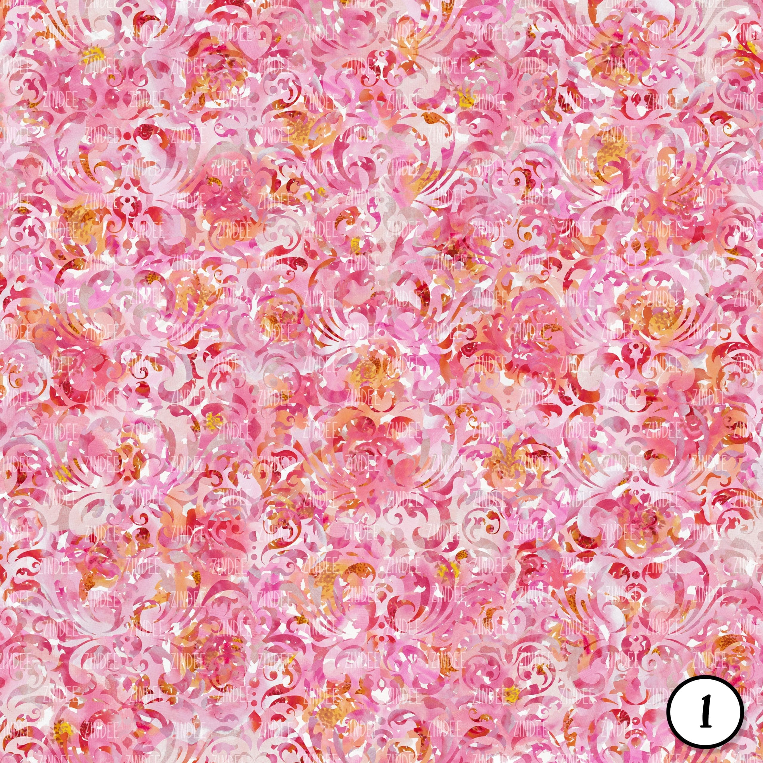 Alternative view of Pink Floral Watercolor (vinyl)
