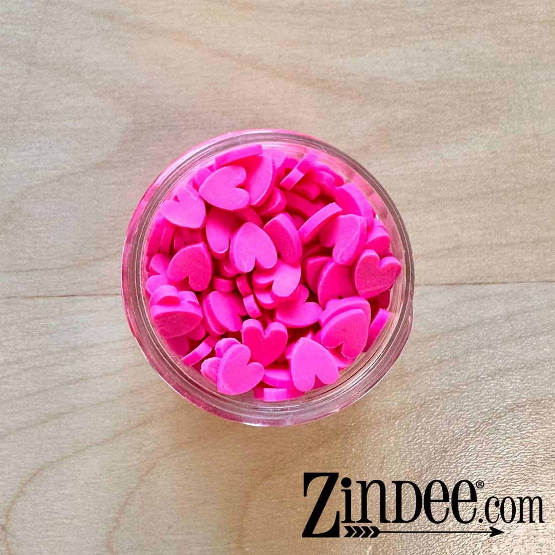 Pink Hearts Polymer Clay