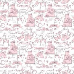 Pink Wedding seamless (vinyl)