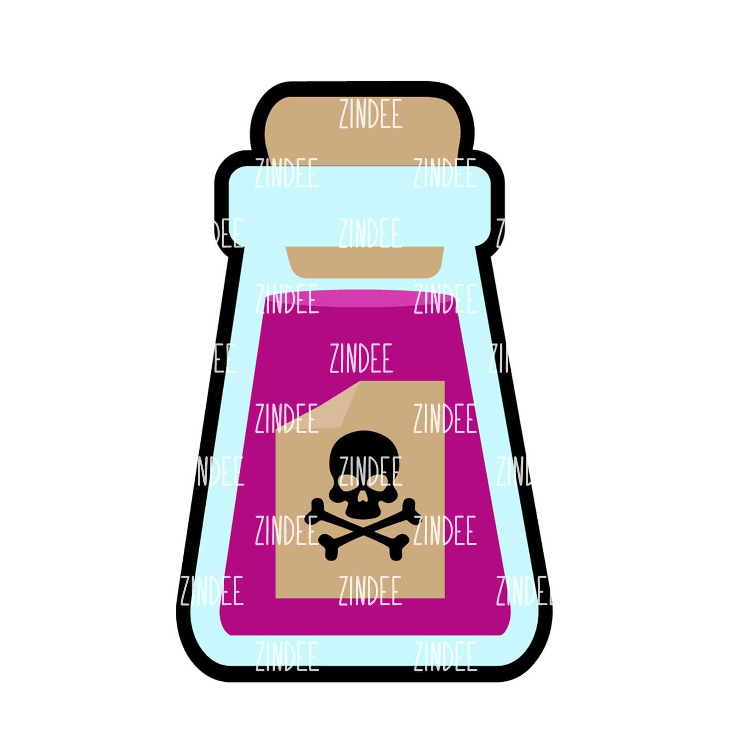 Poison Bottle Acrylic Blank- Sticker- UV DTF (3 inch)