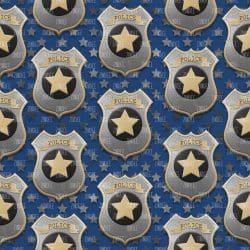 Police Badge and Stars seamless (vinyl)