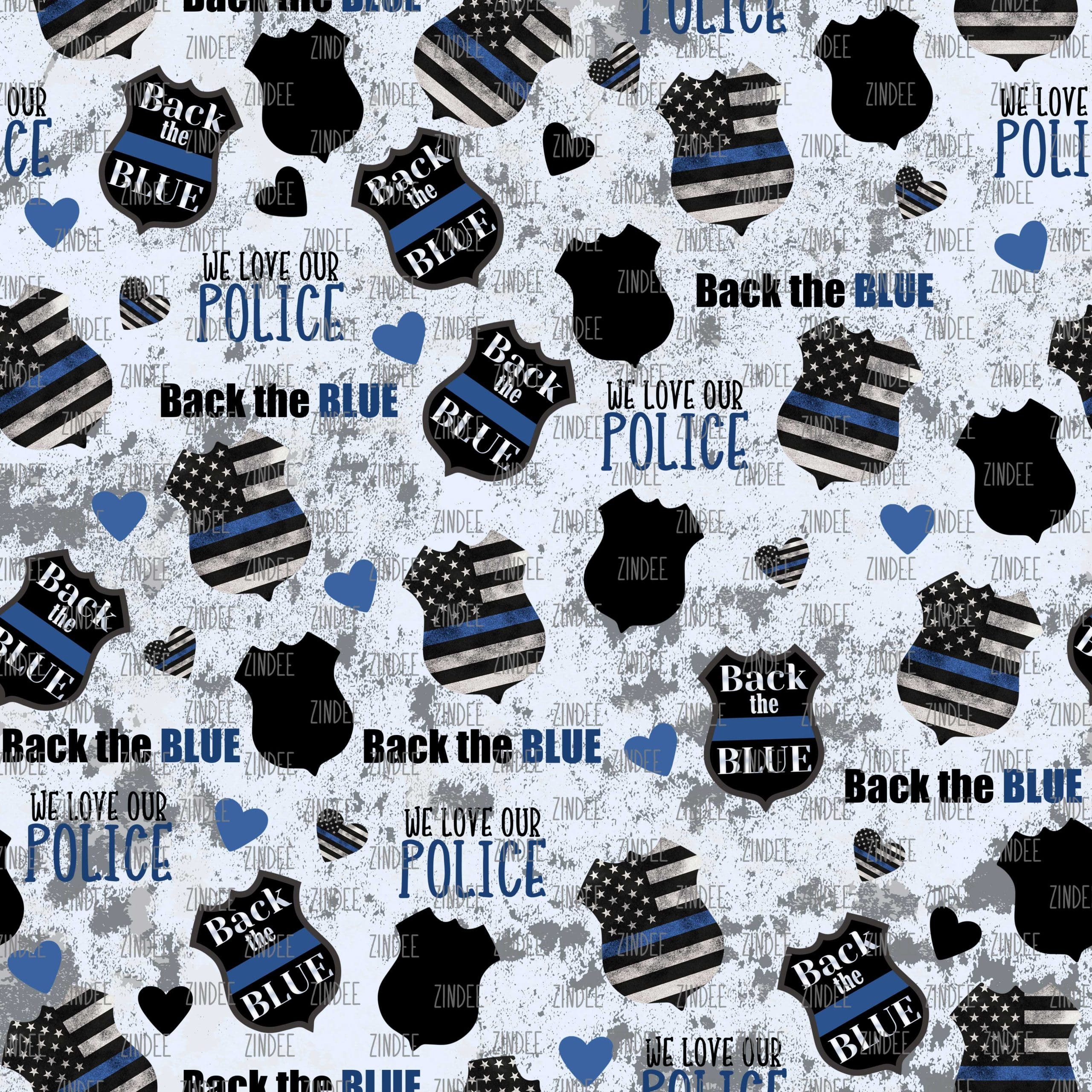 Police Love seamless (digital paper)