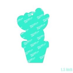 Alternative view of Potted Cactus Acrylic Blank- Sticker- UV DTF (1.5 inch)
