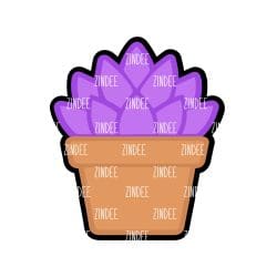 Potted Succulent – Acrylic Badge Reel Blank (2") No Hole | Optional Sticker or UV DTF