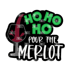 Pour the Merlot – Acrylic Badge Reel Blank (2") No Hole | Optional Sticker or UV DTF