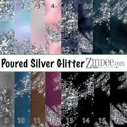 Poured Silver Glitter (vinyl)