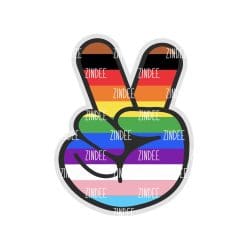 Pride Peace – Acrylic Badge Reel Blank (2") No Hole | Optional Sticker or UV DTF