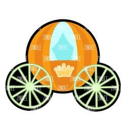 Alternative view of Pumpkin Princess Carriage Charm .5 inch NO HOLE (10 Pack)