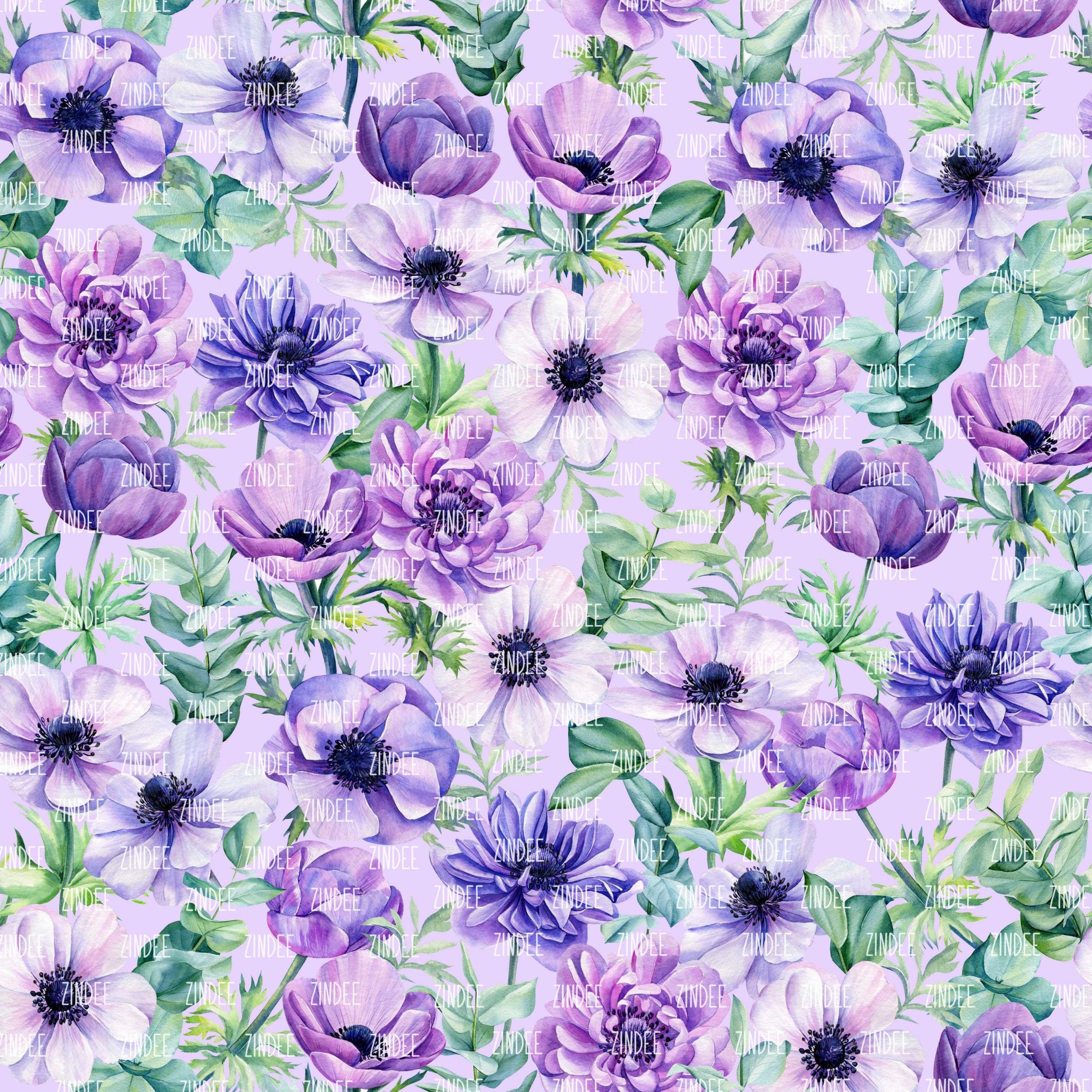Purple Blooms seamless (digital paper)