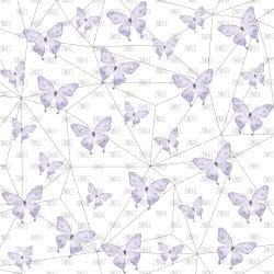Purple Butterflies and White Geometric (vinyl)