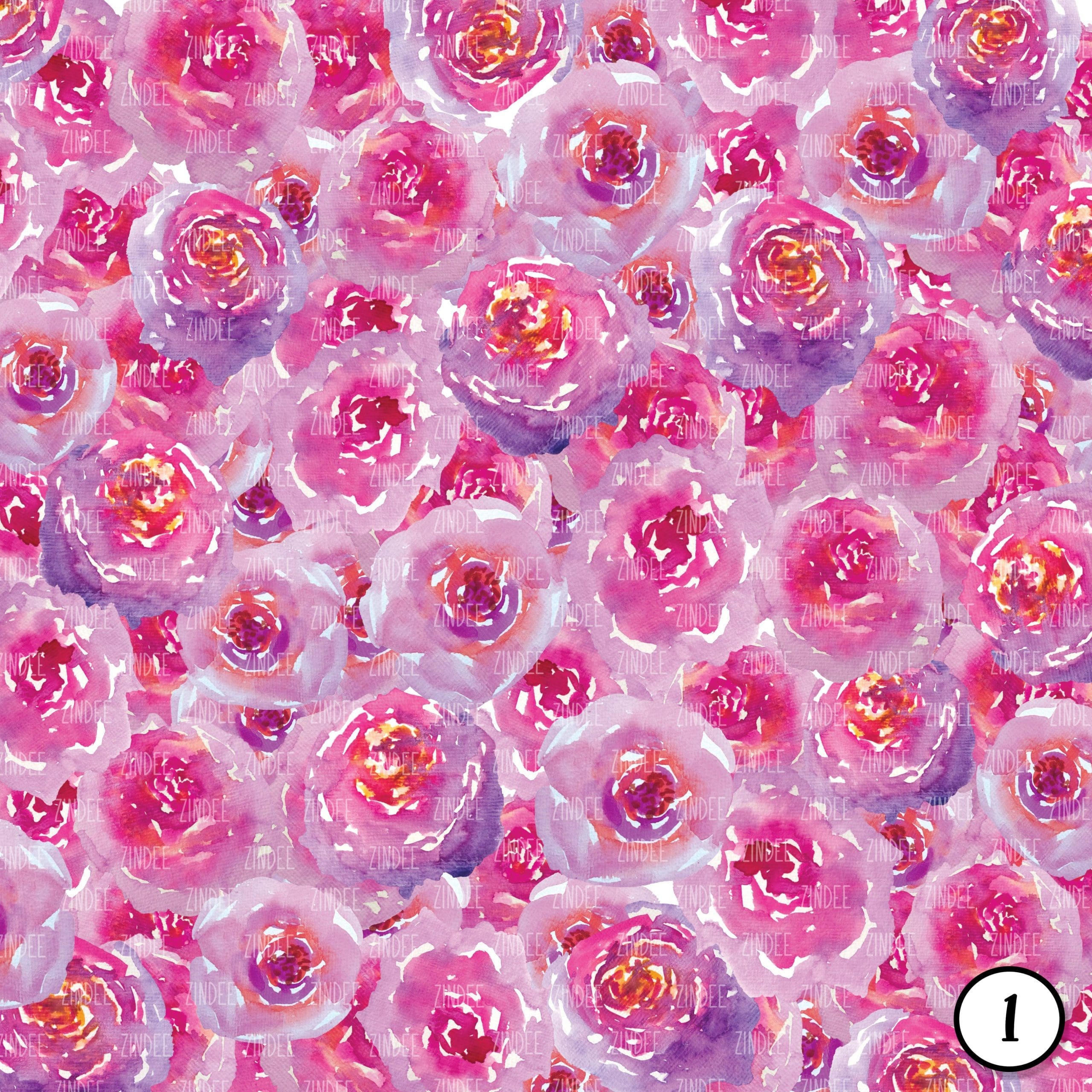 Alternative view of Purple Floral Watercolor (vinyl)