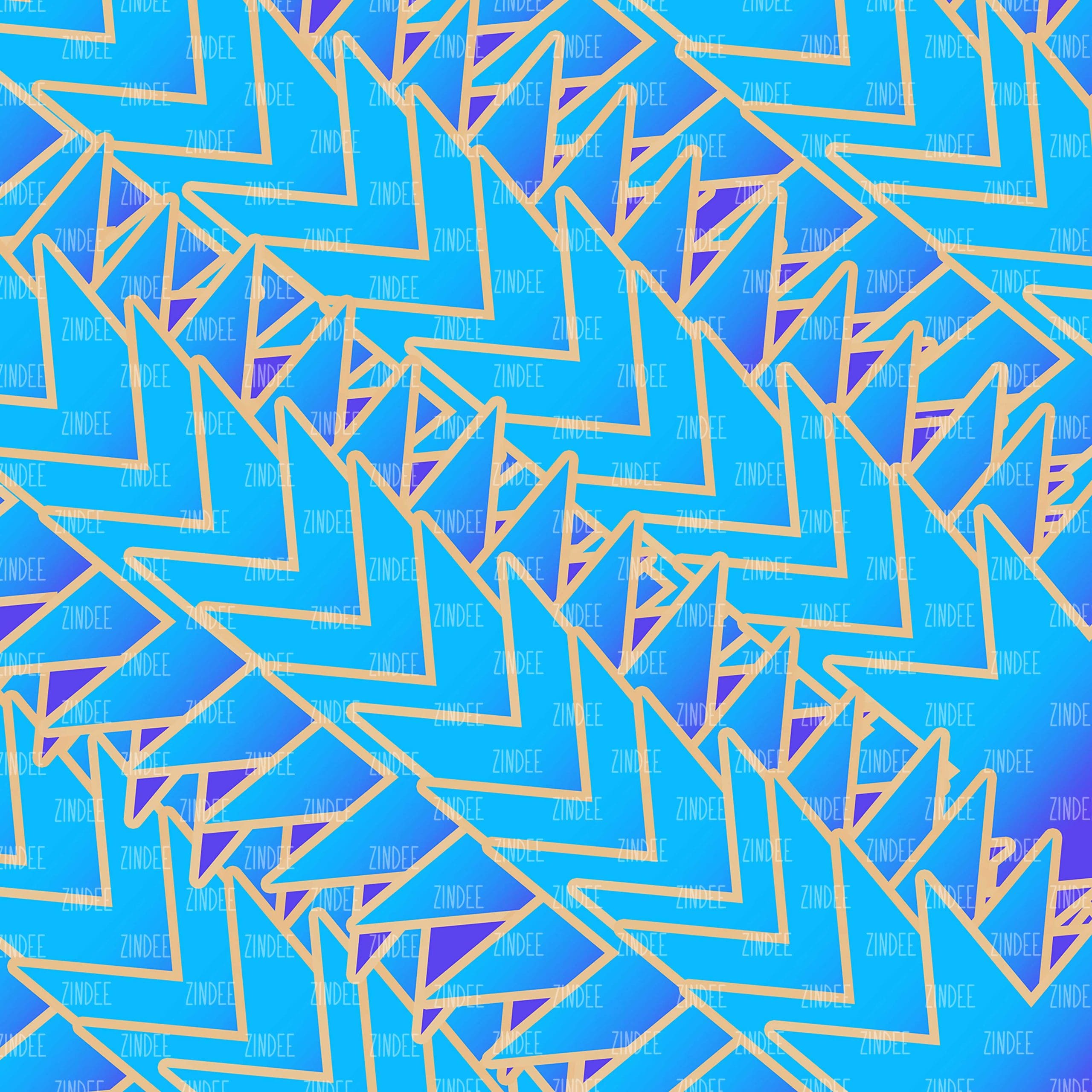 Purple Turquoise Geometric (vinyl)