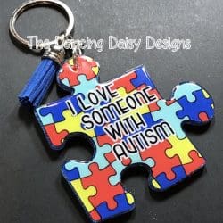 Puzzle Piece – Acrylic Keychain Blank (3") | Optional Sticker or UV DTF - Image 4