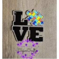 Love Puzzle Piece – Acrylic Keychain Blank (3") | Optional Sticker or UV DTF - Image 5