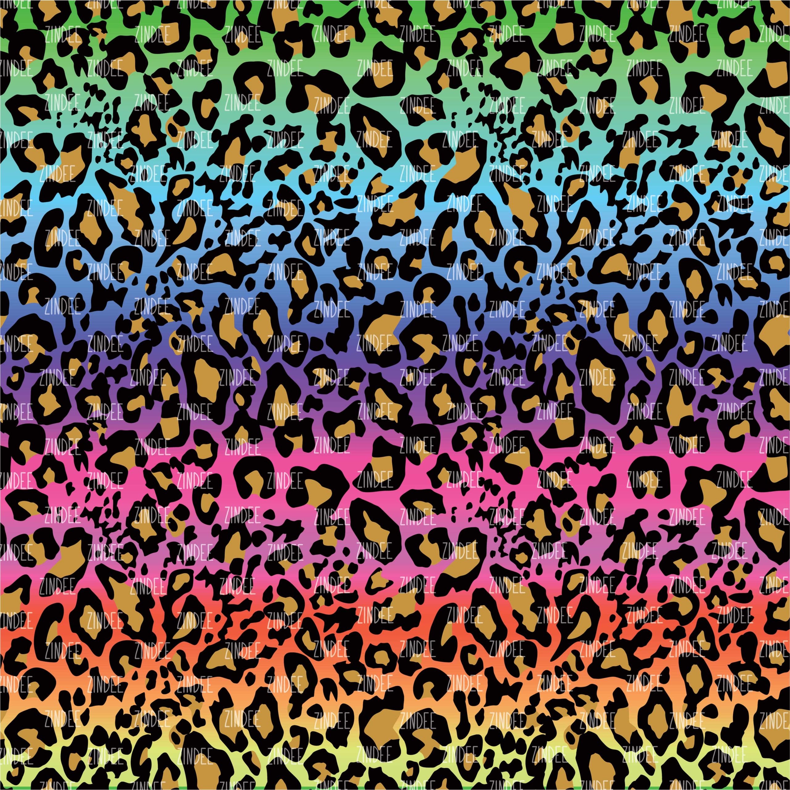 Animal Patterned HTV (19.66 x 12) - Rainbow Leopard