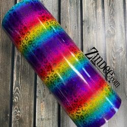 Rainbow Leopard Holographic Adhesive