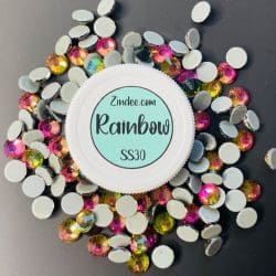 Rainbow Hotfix Rhinestone ss30 (machine cut) 100+ stones