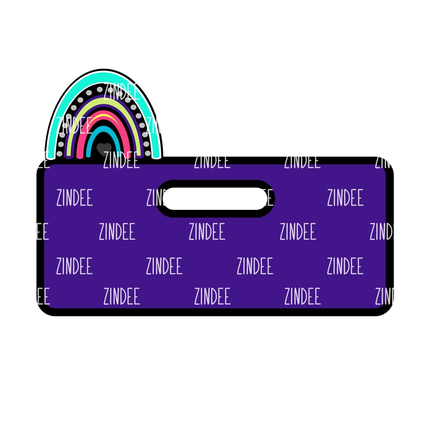 Alternative view of Rainbow Badge Topper (Vertical) (lightweight acrylic)