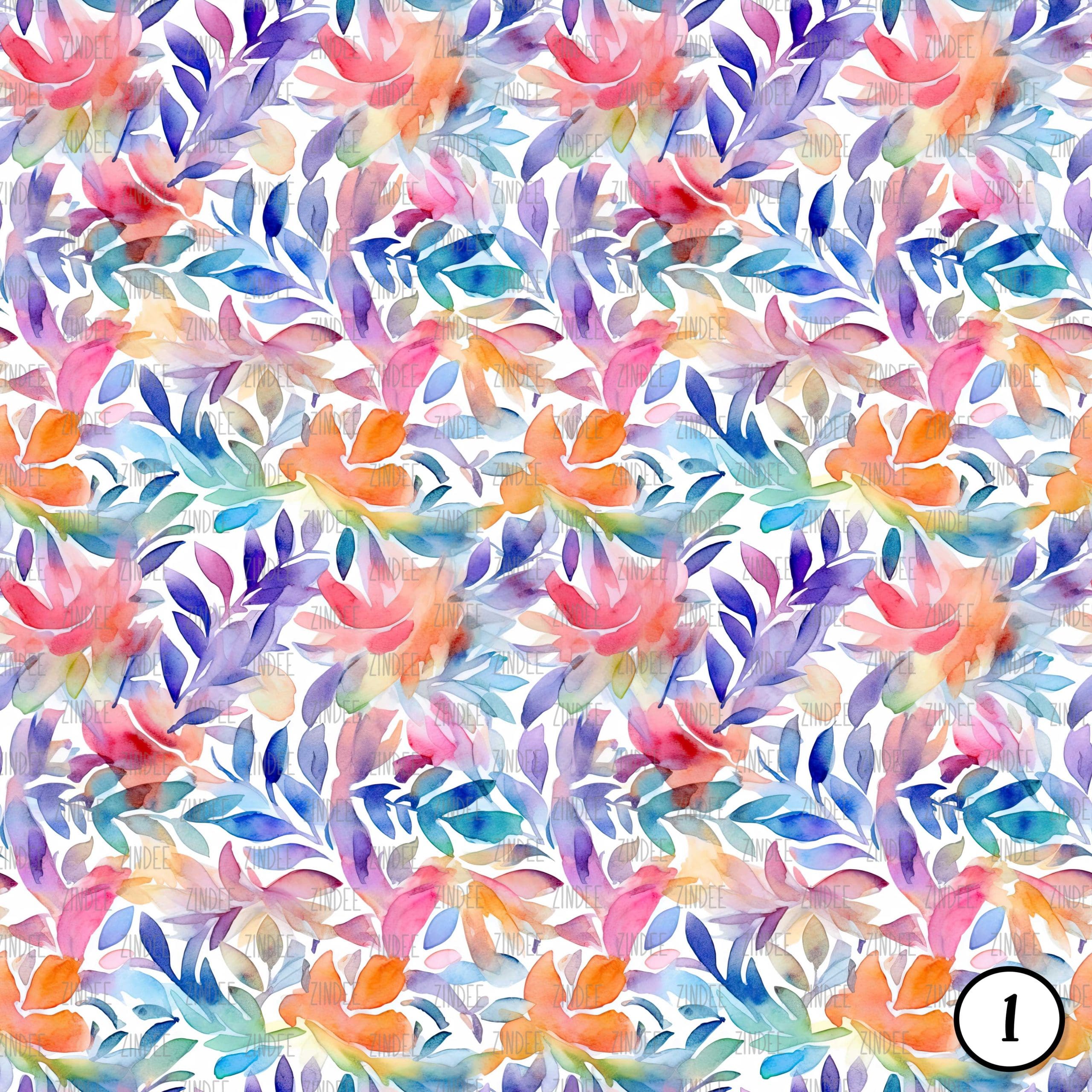 Alternative view of Rainbow Watercolor Elements (vinyl)