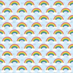 Rainbow with Clouds seamless (Sublimation Sheet)