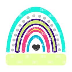 Rainbow with Wording Sublimation Transfer