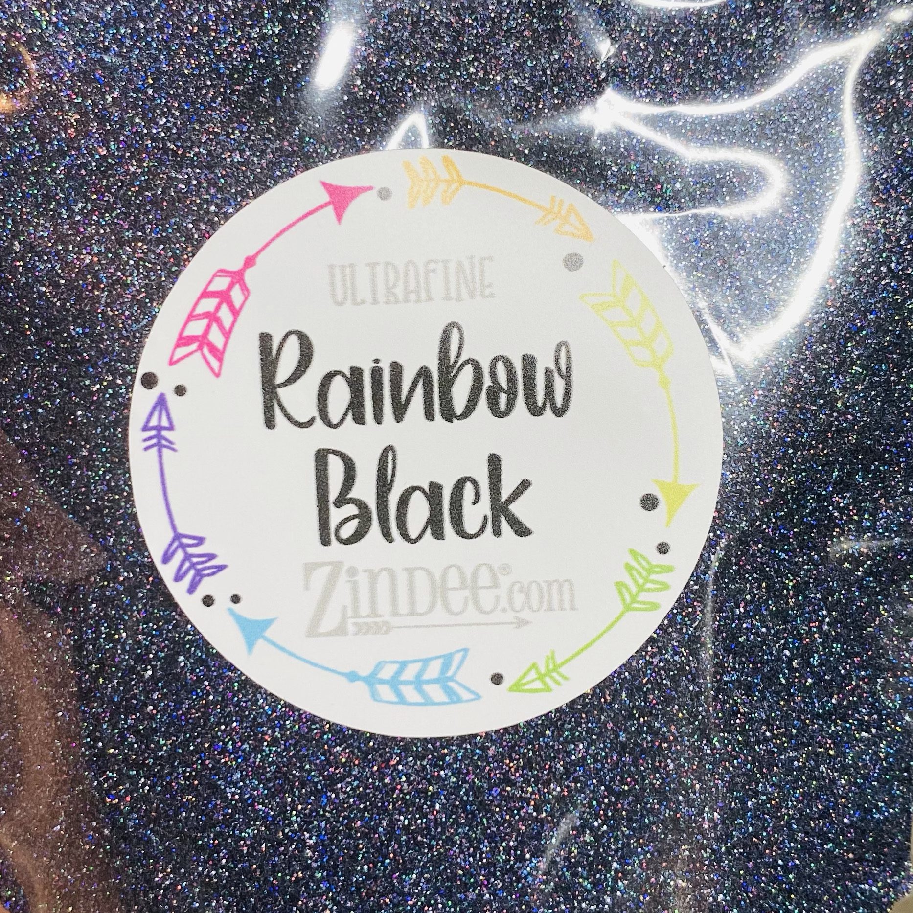 Rainbow Black Ultrafine Polyester Glitter (BAG)