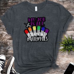 Rainbows and Butterflies (HTV ready to press)