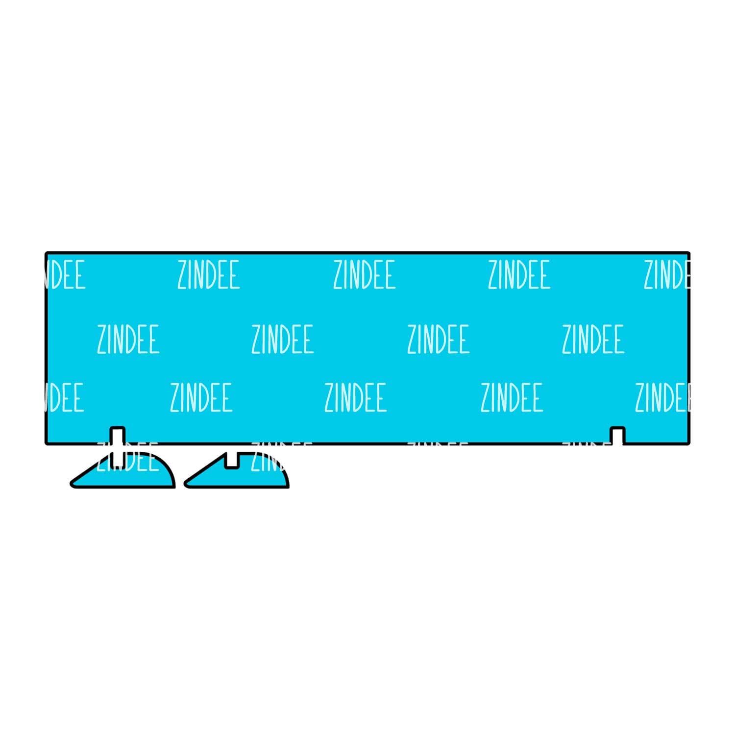 Alternative view of Rectangle Name Plate 10X3