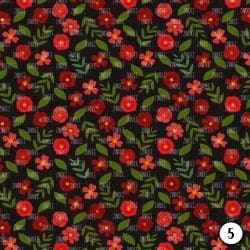 Red Blooms on Black (vinyl) - Image 6
