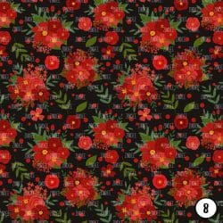 Red Blooms on Black (vinyl) - Image 9