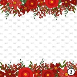 Red Blooms on White (vinyl) - Image 3