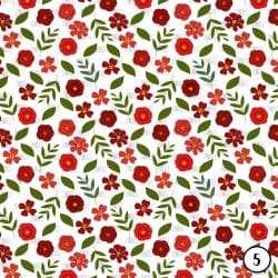 Red Blooms on White (vinyl) - Image 6