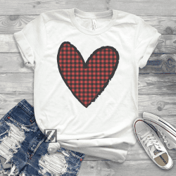 Alternative view of Buffalo Plaid Heart (download)