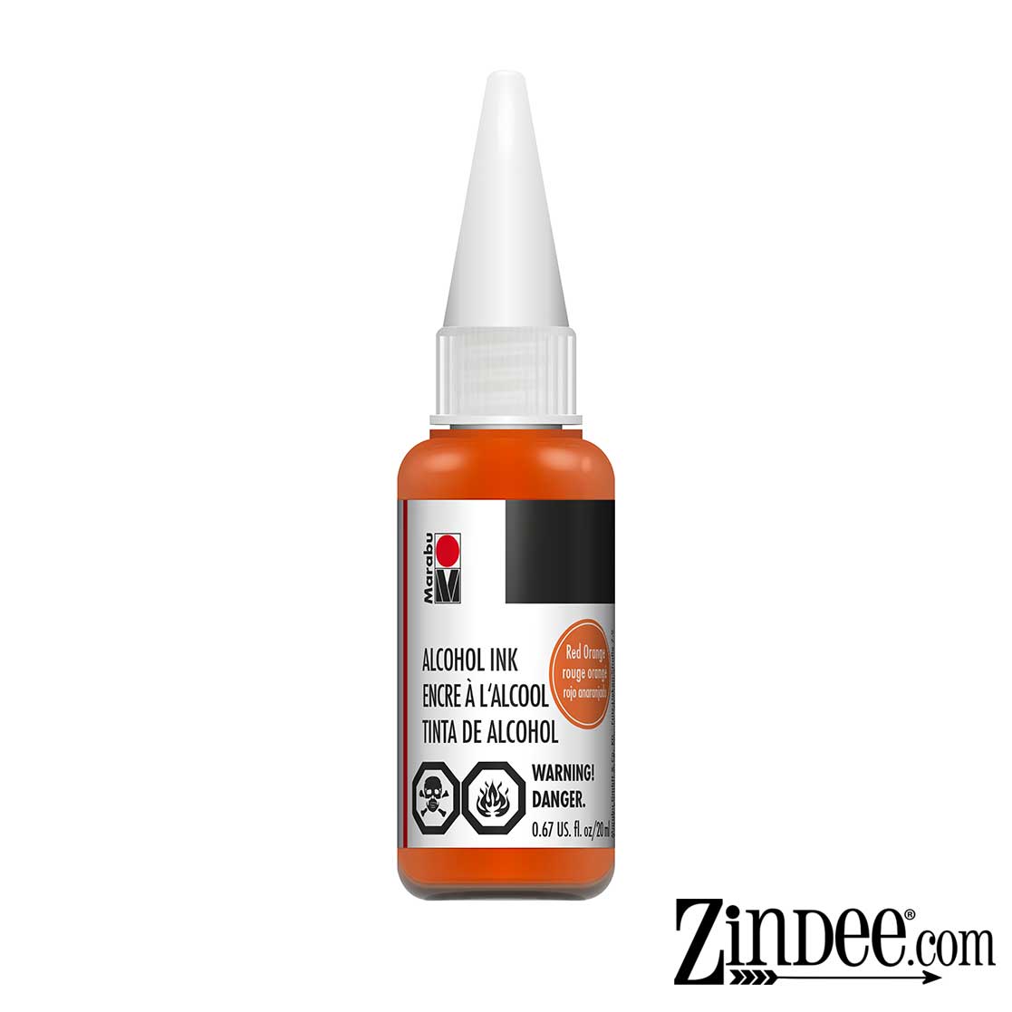 Red Orange Alcohol Ink