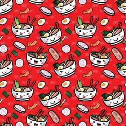 Ramen Red seamless (digital paper)
