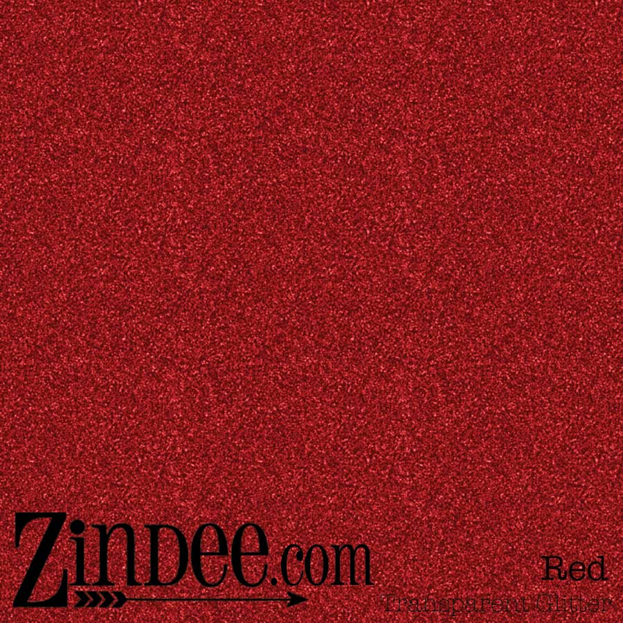 Red Transparent Glitter Vinyl –